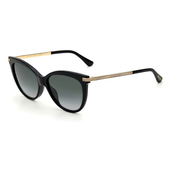 Jimmy Choo AXELLE Cat Eye Sunglasses JCAXELLEGS8079OAC Women Black